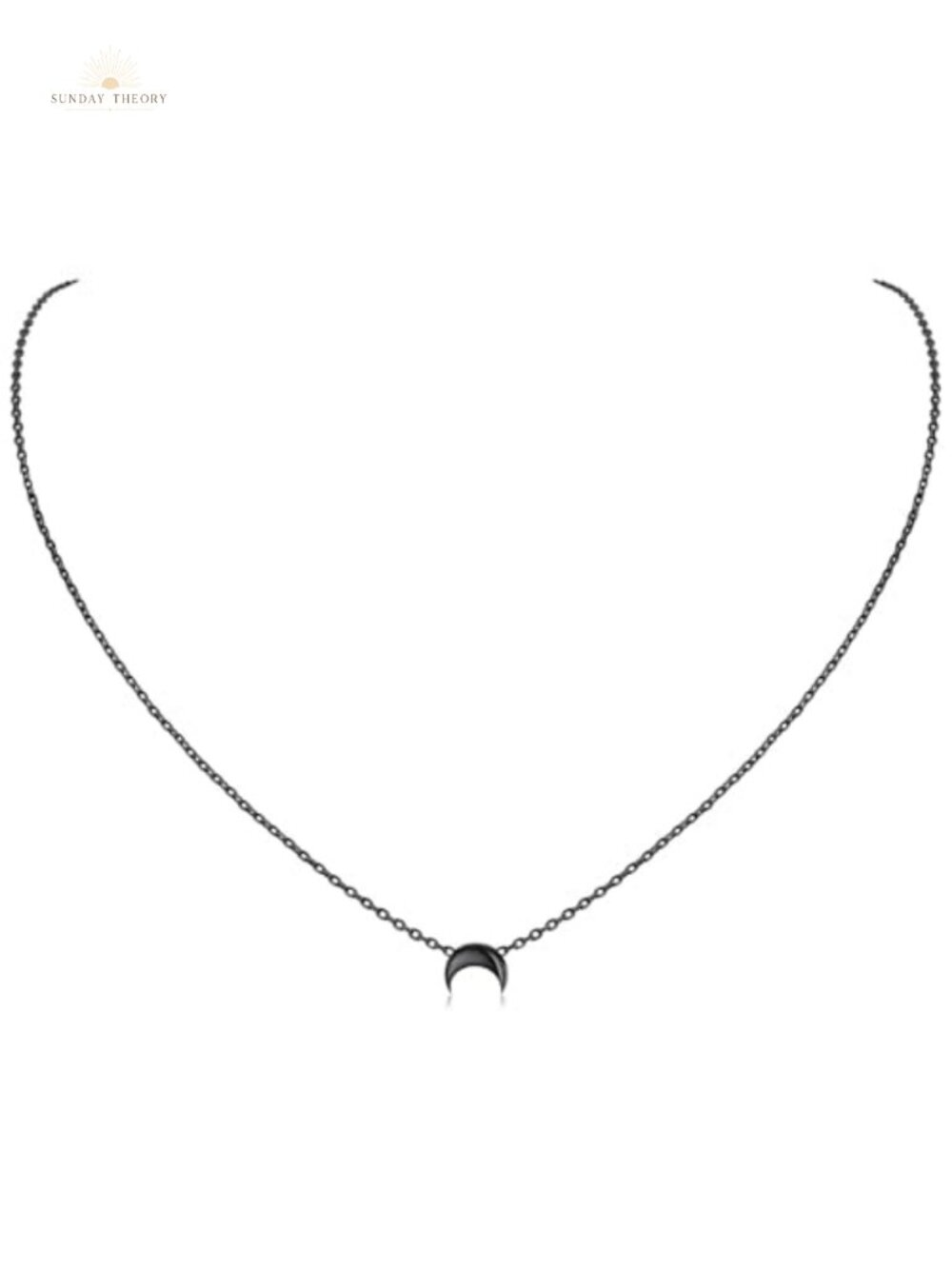 Sterling Silver Moon Pendant Necklace with Gift Box